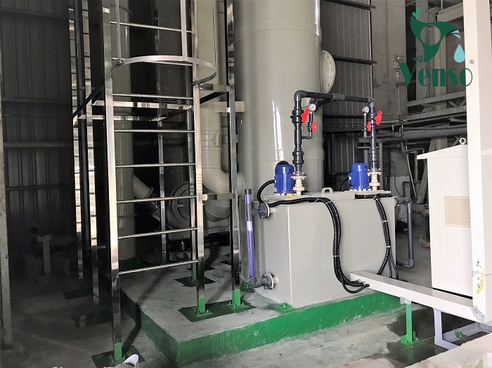 Hệ thống thu gom và xử lý khí thải hơi axit cho Cty Nhật - Hà Nội
